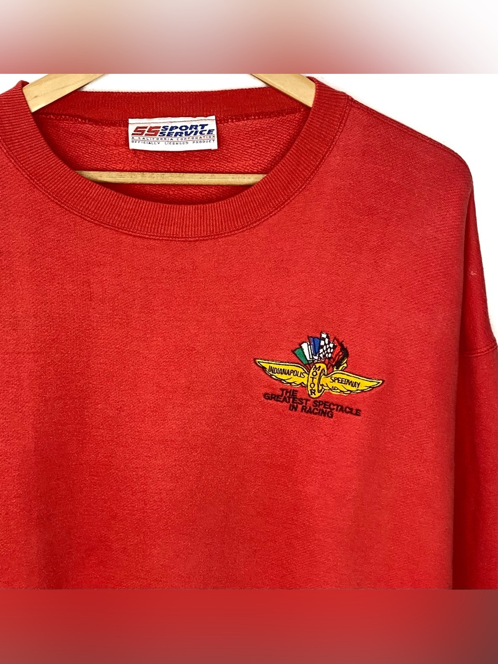 Vintage 90s Sport Service Indianapolis Motor Speedway Crewneck Sweatshirt USA XL